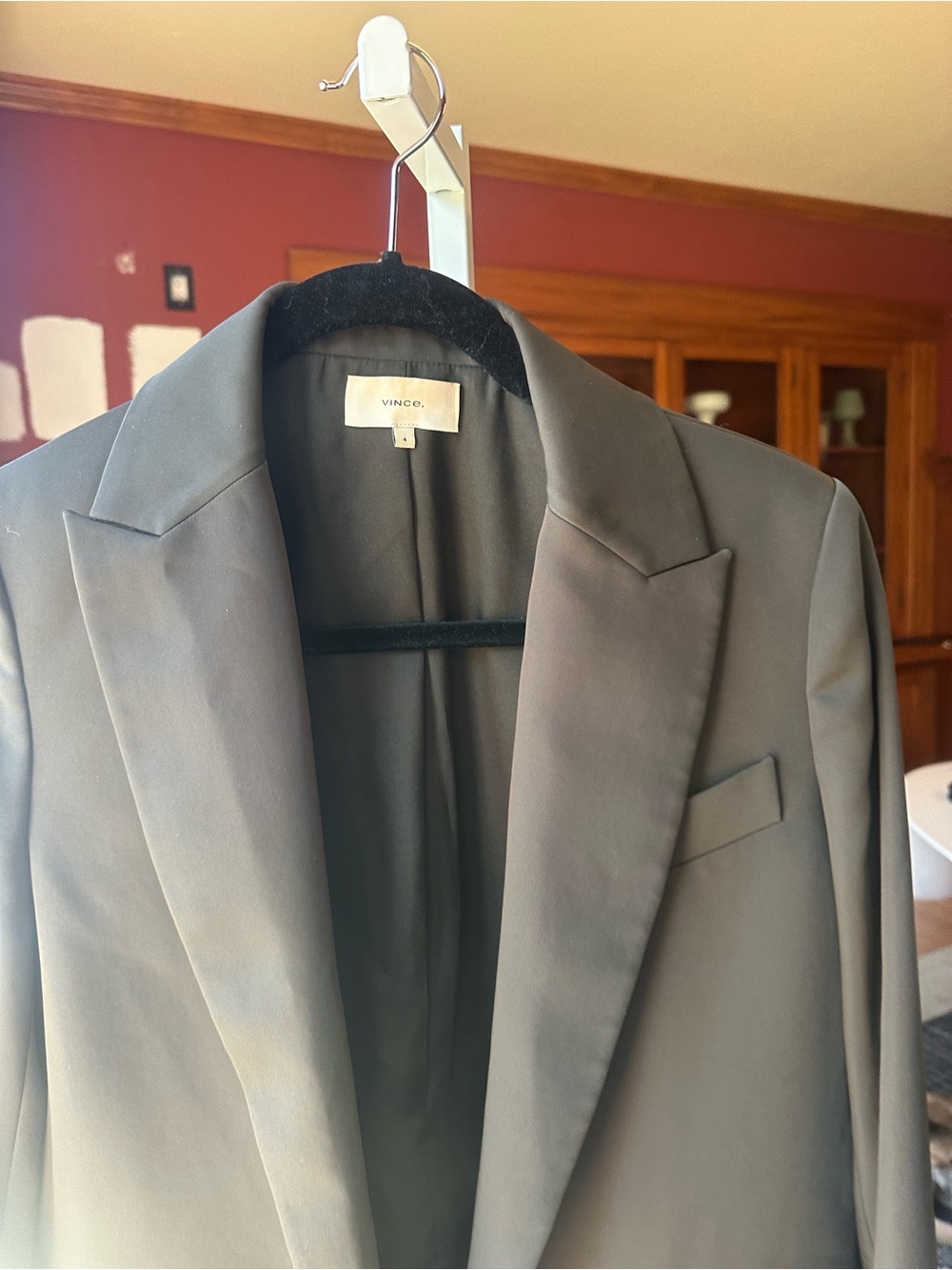 Vince Women's Gray Single-Breasted Blazer